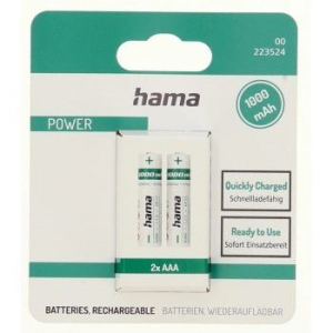 Hama &uacute;jrat&ouml;lthető AAA elem 2db (00223524)