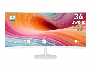 34" MSI PRO MP341CQW E12 &iacute;velt  monitor feh&eacute;r