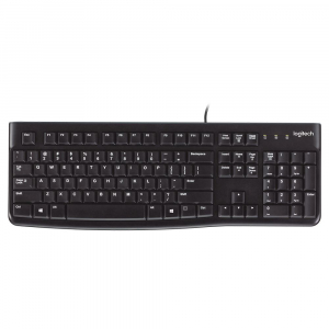 Logitech K120 USB billentyűzet US fekete OEM  (920-002479)