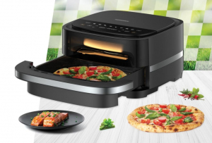 HEINNER 2in1 forr&oacute;levegős s&uuml;tő &eacute;s pizzas&uuml;tő 4L fekete (HPAF-B4DC22BK)