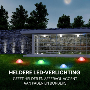 Grundig lesz&uacute;rhat&oacute; napelemes kerti l&aacute;mpa f&eacute;lg&ouml;mb alak&uacute; 5db (SOL261577)