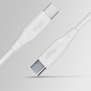 Allity AUC-02 USB-C - USB-C adat- &eacute;s t&ouml;ltők&aacute;bel 1m feh&eacute;r (GSM186395)