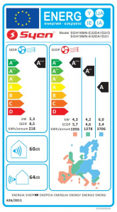 Syen Muse Next l&eacute;gkondicion&aacute;l&oacute; 5,3 kW beszerel&eacute;ssel, 3 m&eacute;ter cs&ouml;vez&eacute;sig (SOH18MN-E32DA1D2)