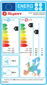 Syen Charm l&eacute;gkondicion&aacute;l&oacute; 2,7 kW beszerel&eacute;ssel, 3 m&eacute;ter cs&ouml;vez&eacute;sig (SOH09CH-E32DA1B)
