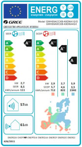 Gree Cosmo l&eacute;gkondicion&aacute;l&oacute; 2,7 kW beszerel&eacute;ssel, 3 m&eacute;ter cs&ouml;vez&eacute;sig (GWH09AWCXB-K6DNA4G)