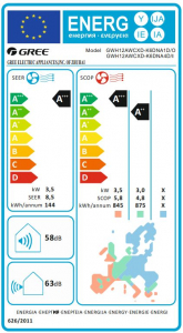 Gree Cosmo l&eacute;gkondicion&aacute;l&oacute; 3,5 kW beszerel&eacute;ssel, 3 m&eacute;ter cs&ouml;vez&eacute;sig (GWH12AWCXD-K6DNA4D)