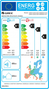 Gree Airy l&eacute;gkondicion&aacute;l&oacute; 3,5 kW beszerel&eacute;ssel, 3 m&eacute;ter cs&ouml;vez&eacute;sig (GWH12AVCXD-K6DNA1A)