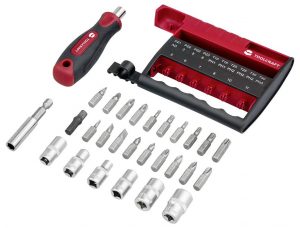 TOOLCRAFT Bit k&eacute;szlet 28 r&eacute;szes Bit tart&oacute;val (TO-10351632)