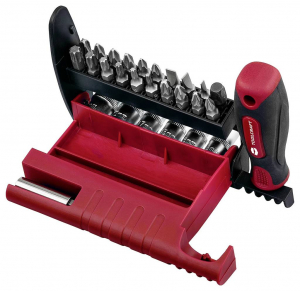 TOOLCRAFT Bit k&eacute;szlet 28 r&eacute;szes Bit tart&oacute;val (TO-10351632)