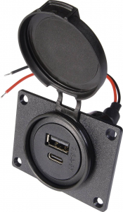 ProCar T&aacute;pell&aacute;t&aacute;s USB C / A kettős aljzat Terhelhetős&eacute;g max.=3.6 A 12 V, 24 V (67342651)