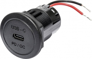 ProCar T&aacute;pell&aacute;t&aacute;s USB-C be&eacute;p&iacute;tett aljzat PD/QC 60 Watt LED n&eacute;lk&uuml;l 12 V, 24 V (67351050)