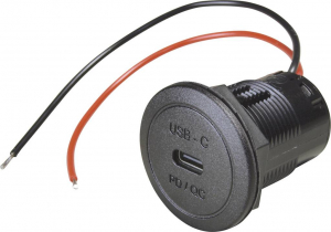 ProCar T&aacute;pell&aacute;t&aacute;s USB-C be&eacute;p&iacute;tett aljzat PD/QC EV vagy LED max. 50 watt Terhelhetős&eacute;g max.=3 A 12 vagy 24 V/DC (67351990)