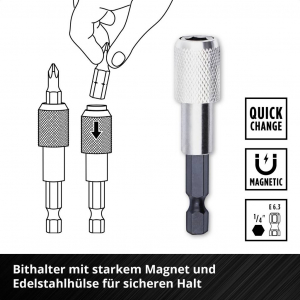 Einhell Bit Taschenbox 11tlg  Bit k&eacute;szlet PH, PZ, Belső hatlap, TX Bit tart&oacute;val (118663)