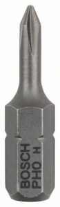 Bosch Accessories Bosch Csavaroz&oacute; bit, extra kem&eacute;ny, PH 0, 25 mm, 3 db-os csomag  PH 0 Hossz 25 mm (2607001506)