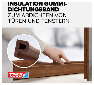 Tesa P-Profil  T&ouml;m&iacute;tőszalag moll Barna (H x Sz) 25 m x 9 mm 25 m (05391-00101-02)