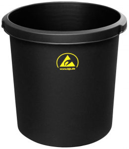 BJZ ESD Pap&iacute;rkos&aacute;r 18 l (O x Ma) 31 cm x 32 cm Műanyag Fekete 1 db (A-34062)