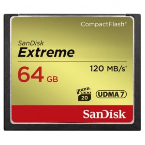 64GB Compact Flash Sandisk Extreme (SDCFXSB-064G-G46 / 124094)