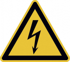 SafetyMarking Figyelmeztető t&aacute;bla Elektromos fesz&uuml;lts&eacute;g &Ouml;ntapad&oacute; f&oacute;lia 200 mm ISO 7010  WOLK - Warnaufkleber Warnung vor elektrischer Spannung 20 cm x