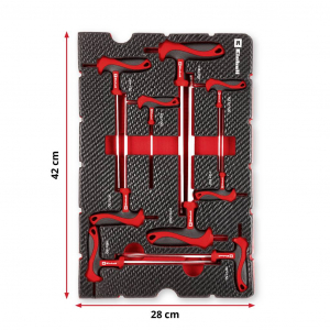 Einhell T-Griff Schraubendreher-Set 9-tlg. Einleger Pad  Bet&eacute;t 9 r&eacute;szes (370526)