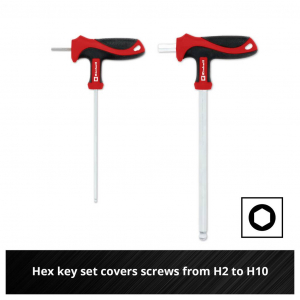 Einhell T-Griff Schraubendreher-Set 9-tlg. Einleger Pad  Bet&eacute;t 9 r&eacute;szes (370526)