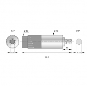 Bernstein Forgat&oacute;nyomat&eacute;k adapter 1/4 (6.3 mm) 2.0 - 6.0 Nm (4-569)