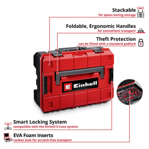 Einhell E-Case  Szersz&aacute;mos hordt&aacute;ska, tartalommal 24 r&eacute;szes (370516)