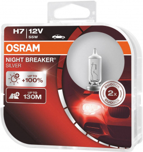 Osram Halog&eacute;n f&eacute;nyforr&aacute;s Night Breaker Silver H7 55 W 12 V (4062172387576)