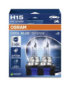 Osram Halog&eacute;n f&eacute;nyforr&aacute;s COOL BLUE INTENSE H15 15/55 W 12 V (4062172387811)