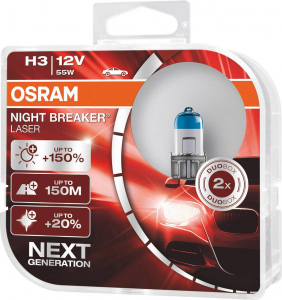 Osram Halog&eacute;n f&eacute;nyforr&aacute;s Night Breaker Laser Next Generation H3 55 W 12 V (4062172388160)