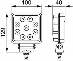 Hella Munkaf&eacute;nysz&oacute;r&oacute; 12 V, 24 V S1500 LED  K&ouml;zeli mező vil&aacute;g&iacute;t&aacute;s (Sz x Ma x M&eacute;) 100 x 129 x 40 mm 1500 lm 6000 K (1GA 357 103-012)
