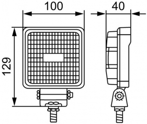 Hella Munkaf&eacute;nysz&oacute;r&oacute; 12 V, 24 V S800 LED  K&ouml;zeli mező vil&aacute;g&iacute;t&aacute;s (Sz x Ma x M&eacute;) 100 x 129 x 40 mm 800 lm 6000 K (1GA 357 107-012)
