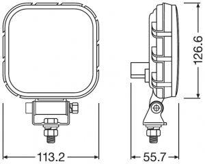 Osram Tolat&oacute;f&eacute;nysz&oacute;r&oacute; 12 V, 24 V LEDriving Reversing VX 120S-WD, quadratischer LED R&uuml;ckfahrscheinwerfer  T&aacute;vols&aacute;gi vil&aacute;g&iacute;t&aacute;s (Sz x Ma x (LEDDL109-WD)