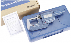 Dasqua Mikrom&eacute;ter Digit&aacute;lis kijelzővel 0 - 25 mm Leolvas&aacute;s: 0.001 mm (4230-2005 + 8511-0060)