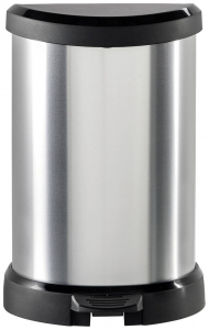 CURVER DECO Bin  Szemeteskuka 15 l (Sz x Ma x M&eacute;) 303 x 448 x 268 mm Ez&uuml;st, Fekete 1 db (240568)