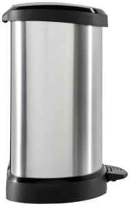 CURVER DECO Bin  Szemeteskuka 15 l (Sz x Ma x M&eacute;) 303 x 448 x 268 mm Ez&uuml;st, Fekete 1 db (240568)