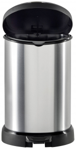 CURVER DECO Bin  Szemeteskuka 15 l (Sz x Ma x M&eacute;) 303 x 448 x 268 mm Ez&uuml;st, Fekete 1 db (240568)
