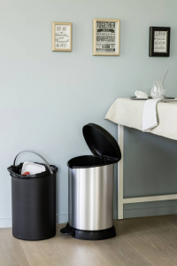 CURVER DECO Bin  Szemeteskuka 15 l (Sz x Ma x M&eacute;) 303 x 448 x 268 mm Ez&uuml;st, Fekete 1 db (240568)