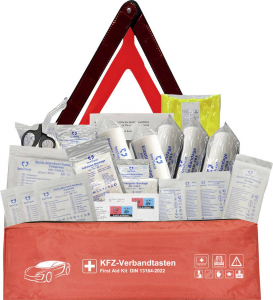 besTreat Elsőseg&eacute;ly t&aacute;ska Elakad&aacute;sjelző h&aacute;romsz&ouml;ggel Busz, Lak&oacute;kocsik, Szem&eacute;lyg&eacute;pkocsi, SUV (H x Sz x Ma) 130 x 440 x 60 mm EN 14683 (3 in 1 Car first