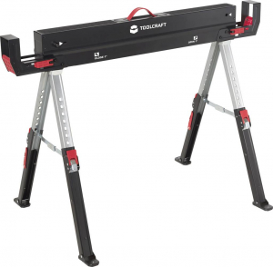 TOOLCRAFT Ac&eacute;l Munkabak Kihajthat&oacute;, &Aacute;ll&iacute;that&oacute; magass&aacute;g 590 kg (Sz x M&eacute;) 1157 mm x 687 mm 9.75 kg 1 db (TO-10311630)