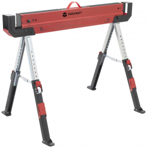 TOOLCRAFT Ac&eacute;l Fűr&eacute;szbak &Aacute;ll&iacute;that&oacute; magass&aacute;g 300 kg (Sz x Ma x M&eacute;) 520 x 620 x 1088 mm 9.3 kg 1 db (TO-7726197)