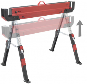 TOOLCRAFT Ac&eacute;l Fűr&eacute;szbak &Aacute;ll&iacute;that&oacute; magass&aacute;g 300 kg (Sz x Ma x M&eacute;) 520 x 620 x 1088 mm 9.3 kg 1 db (TO-7726197)