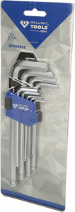 Brilliant Tools Hajl&iacute;tott csavarh&uacute;z&oacute; k&eacute;szlet T 10, T 15, T 20, T 25, T 27, T 30, T 40, T 45, T 50 9 r&eacute;szes (BT044009)