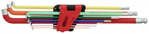 KS Tools 151.4560 Belső hatlap Hajl&iacute;tott csavarh&uacute;z&oacute; k&eacute;szlet 1.5 mm, 2 mm, 2.5 mm, 3 mm, 4 mm, 5 mm, 6 mm, 8 mm, 10 mm 9 r&eacute;szes (1514560)