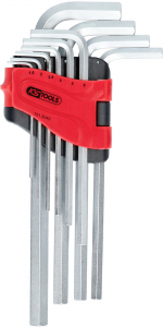 KS Tools Belső hatlap Hajl&iacute;tott csavarh&uacute;z&oacute; k&eacute;szlet 1.5 mm, 2 mm, 2.5 mm, 3 mm, 4 mm, 5 mm, 6 mm, 7 mm, 8 mm, 10 mm 10 r&eacute;szes (151.5040)