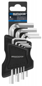 Matador Belső hatlap Hajl&iacute;tott csavarh&uacute;z&oacute; 1.5 mm, 2 mm, 2.5 mm, 3 mm, 4 mm, 5 mm, 6 mm, 8 mm, 10 mm 9 r&eacute;szes (04409091)