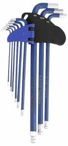 WorkPro K&uuml;lső hatlap, G&ouml;mbfej Csavarh&uacute;z&oacute; k&eacute;szlet 1.5 mm, 2 mm, 2.5 mm, 3 mm, 4 mm, 5 mm, 6 mm, 8 mm, 10 mm 1.5 mm, 2 mm, 2.5 mm, 3 mm, 4 mm, 5 mm, 6 m