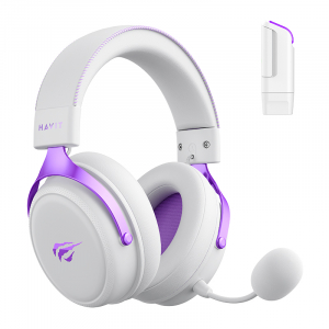 Havit H2015YG Quad-Mode Vezet&eacute;k N&eacute;lk&uuml;li Gamer Fejhallgat&oacute; (H2015YG white+purple)