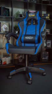 Bandit Gamer sz&eacute;k - fekete/k&eacute;k ( Blue Thunder)