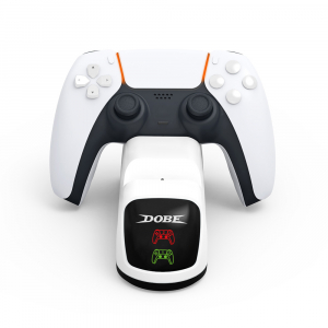 Dobe Playstation 5 Dual Sense/Edge Dupla T&ouml;ltő&aacute;llom&aacute;s - Feh&eacute;r (TP5-0515)
