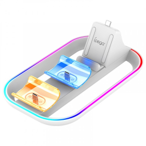 iPega - 3 in 1 T&ouml;ltő&aacute;llom&aacute;s PlayStation Portal &amp; PS5 Dualsense kontrollerekhez RGB (PG-P5P03)